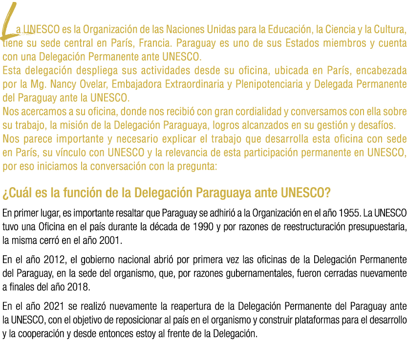 La UNESCO es la Organizaci n de las Naciones Unidas para la Educaci n, la Ciencia y la Cultura, tiene su sede central...