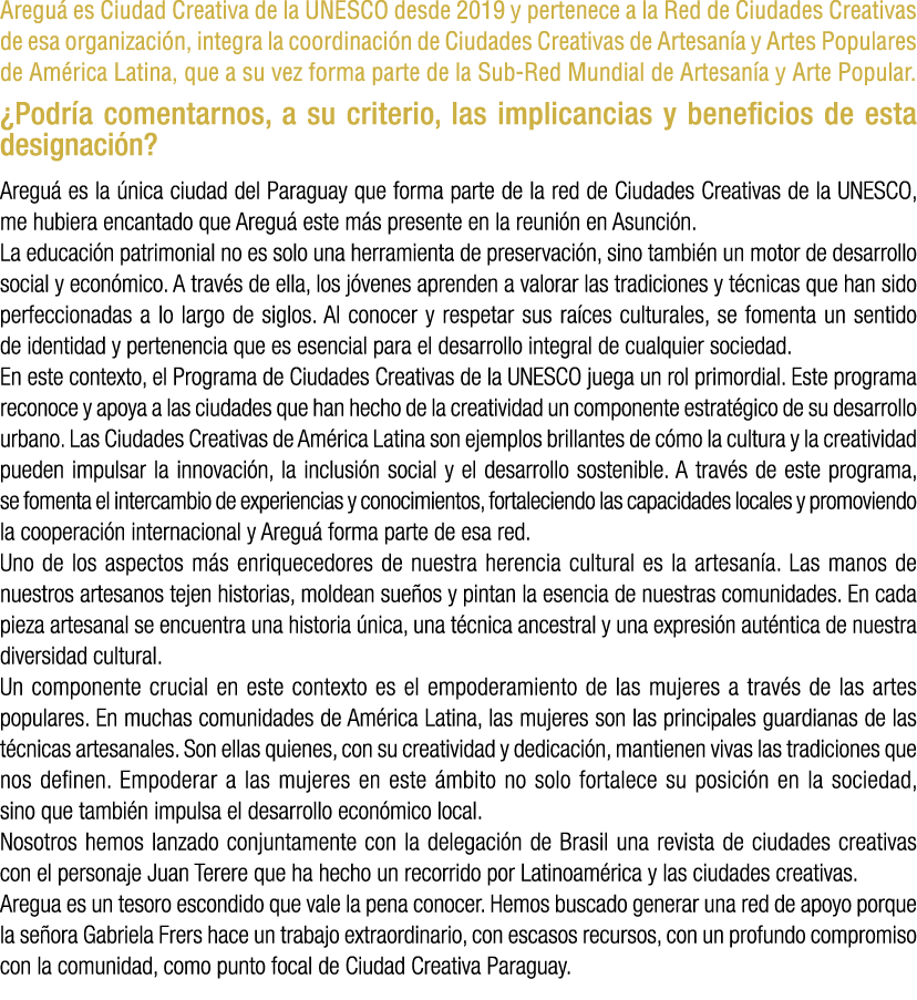 Aregu es Ciudad Creativa de la UNESCO desde 2019 y pertenece a la Red de Ciudades Creativas de esa organizaci n, int...
