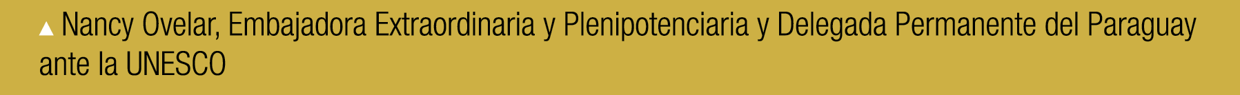 ￼ Nancy Ovelar, Embajadora Extraordinaria y Plenipotenciaria y Delegada Permanente del Paraguay ante la UNESCO