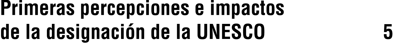Primeras percepciones e impactos de la designaci n de la UNESCO 5 