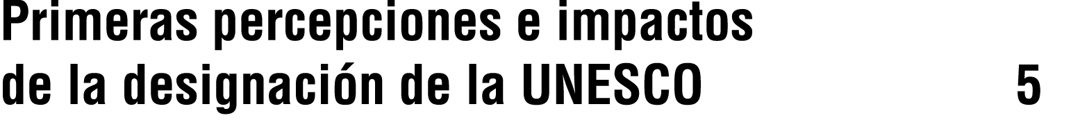Primeras percepciones e impactos de la designaci n de la UNESCO 5 