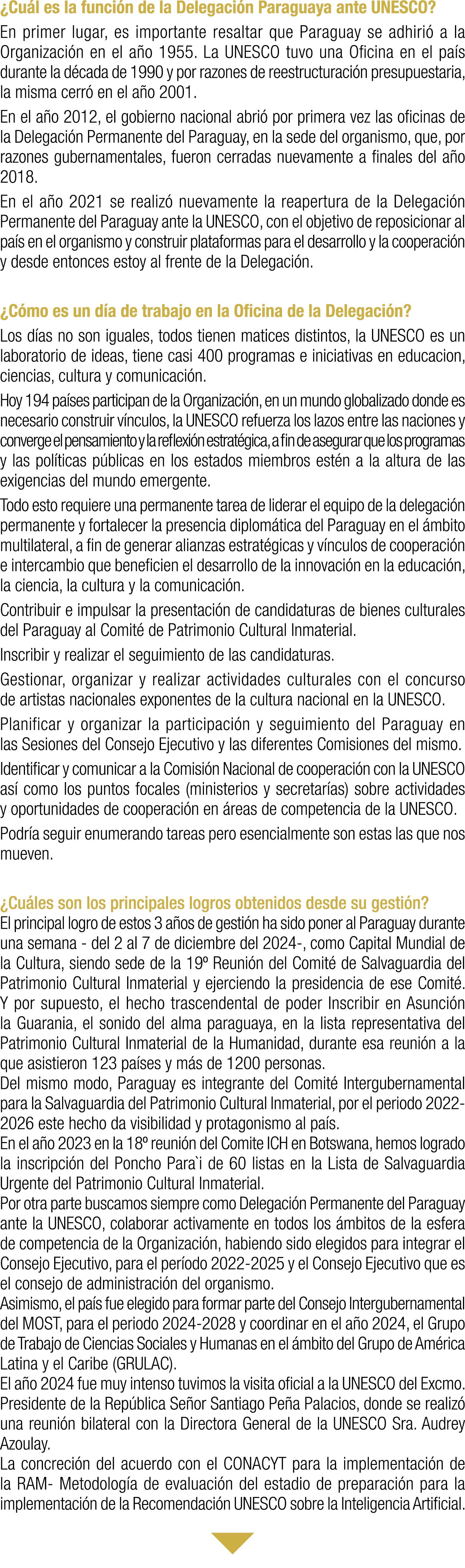¿Cu l es la funci n de la Delegaci n Paraguaya ante UNESCO? En primer lugar, es importante resaltar que Paraguay se a...